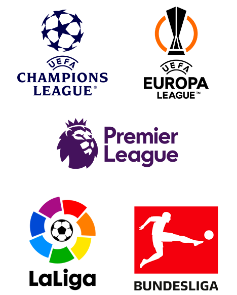 Logos of popular soccer tournaments