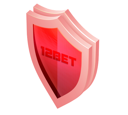 Double-layered reddish shield with 12bet emblem
