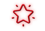 Red star with five rays