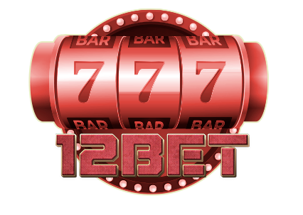 Slot with three sevens on it and the 12 bet logo next to it on a red background