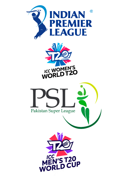 Logos of popular cricket tournaments