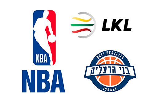 Logos of popular basketball tournaments